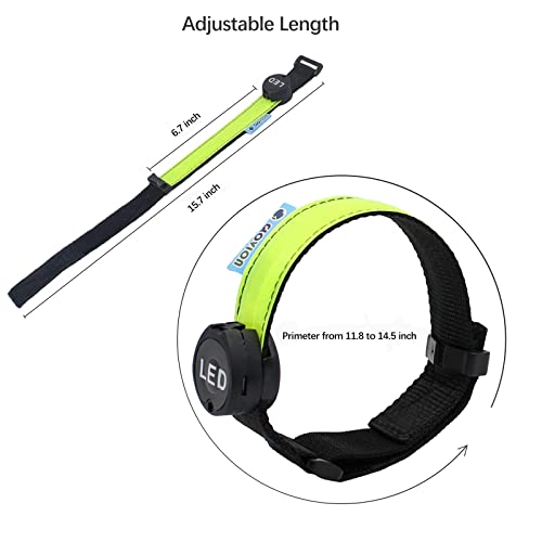 Reflective Running Gear LED Armband Rechargeable - color: Green