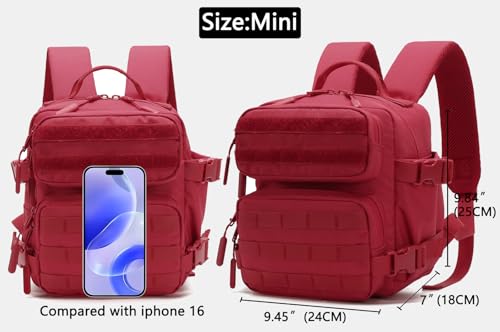9L/20L Mini Backpack for Men and Women, Small Backpack for Gym Hiking Travel Sports Running - color: 9l-red