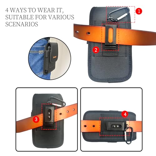 Phone Holster, Nylon Belt Clip Pouch
