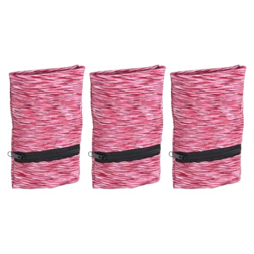 uxcell Wrist Pouch Wrist Wallet Sports Wristband Wallet with Zipper Pocket for Running Jogging Cycling Yoga - color: Red