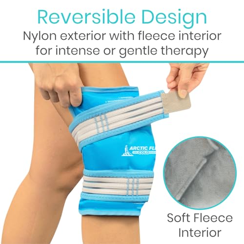 Arctic Flex Vive Knee Ice Pack Wrap with Straps for Cold Compression