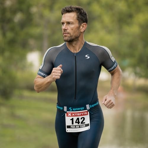 Synergy Running/Triathlon Race Day Number Belt - color: Teal 1-Pack