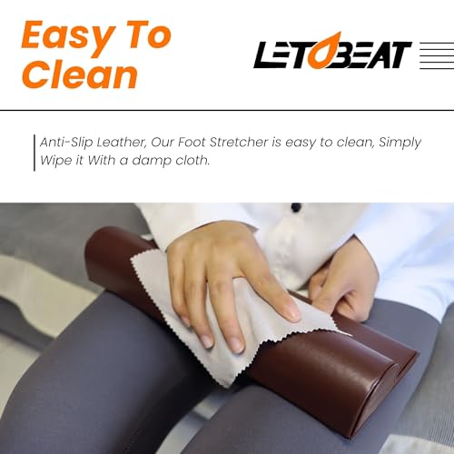 Plantar Fasciitis Foot Stretcher - Anti-Slip Leather, Brown, S - color: Brown, size: S