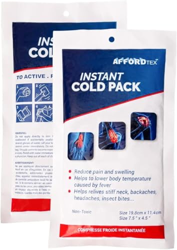 Instant Cold Pack, Disposable, Large, 7.5 x 4.5 Inches, Ice Packs for Pain Relief (36 per Pk) - color: 36 Per Pk