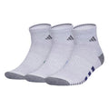 adidas Cushioned 3.0 3-Pack Quarter Socks - color: White/Grey/Preloved Teal Green/3/Color