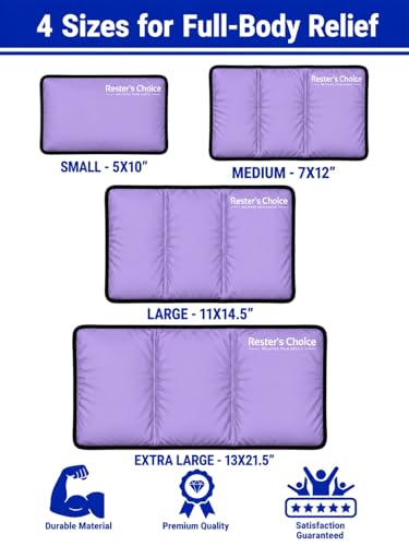 2 Pack Large Ice Packs for Injuries | 11" x 14.5" | Hot & Cold Pack | Reusable Gel Pack, Durable Construction, & Flexible When Frozen - color: Lavender, size: 11x14.5 Inch (Pack of 2)
