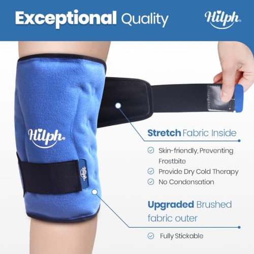 Hilph Ice Pack for Knee Pain Relief, Z-Shaped for Bendable & 360° Coverage - color: Blue