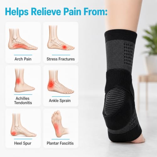 WLLHYF 2 Pcs Ankle Brace Adjustable Compression Wrap for Men Women