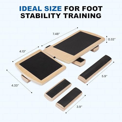 Ankle Strengthening & Stability Adjustable Balance Board, Recovery for Sprains & Plantar Fasciitis Relief, Single Leg Balance Board, Posture Corrector, Foot Stretch, Training & Leg Stability