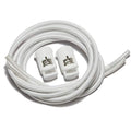 IBUNGEE LACES (Elastic No Tie Shoelaces (Made in the USA) - color: White, size: 22-inch
