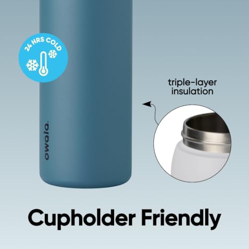 Owala FreeSip Stainless Steel Water Bottle 40 oz Denim - color: Denim, size: 40 Ounces
