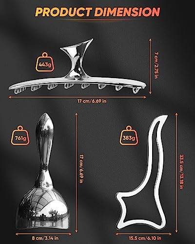 ONUEMP 5-in-1 Stainless Steel Massage Therapy Tools - Ice Gua Sha Lipedema - size: 5pcs Board Kit