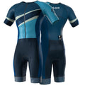 SLS3 Triathlon Suits Mens - Elite Aero Sleeved Trisuit for Swim Bike Run - color: Cobalt, size: Large