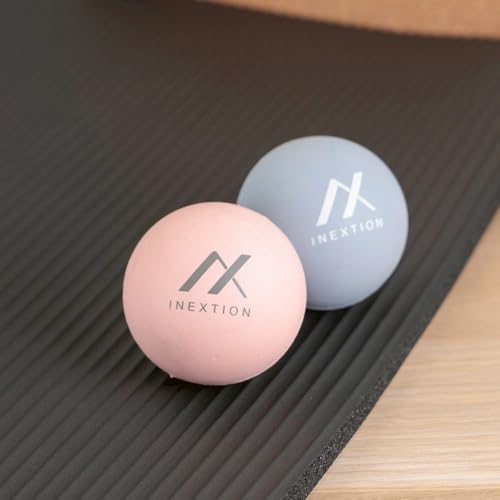 High-Density Therapy Massage Balls (2-Pack), Blue + Pink (65D+50D) - color: Tranquil Blue + Soothing Pink (65d+50d)
