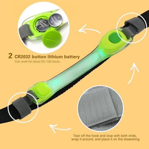 LED Dog Leash Light, Waterproof Bright Dog Safety Light for Night Walking - color: Green+Blue
