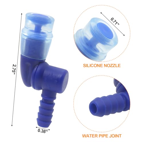 Hydration Bags Bite Valve Mouthpiece Replacement Bite Valve Replacement - style: 2 Pack mouthpiece replacement(blue）