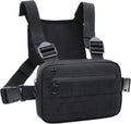 Muserise Running Chest Bag, Phone Holder, Lightweight Water Resistant - color: NRP Black