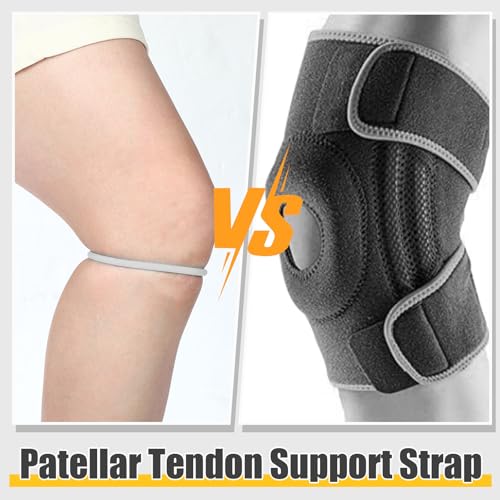 Foilswirl Patella Knee Band Basketball Knee Strap,4,White and Gray,M - color: White and Gray, size: M