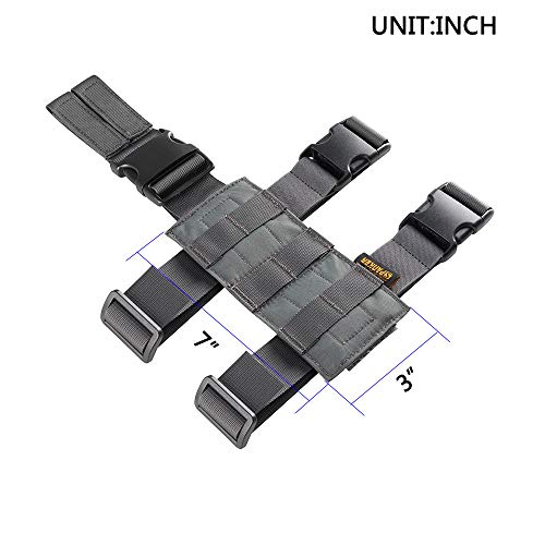 EXCELLENT ELITE SPANKER Tactical Drop Leg Holster Adjustable Drop Leg Platform Molle Module Universal Bag for Left/Right Leg - color: Grey