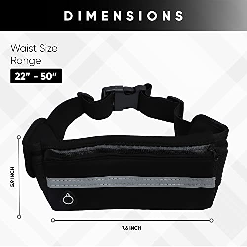 Kisma Cycling Fanny Pack and Waist Pouch for Biking, Cyclists, Running, and Fitness, Adjustable Strap, Zippered Storage Pockets, and Hands-Free Carrying, Men and Women (Grey)