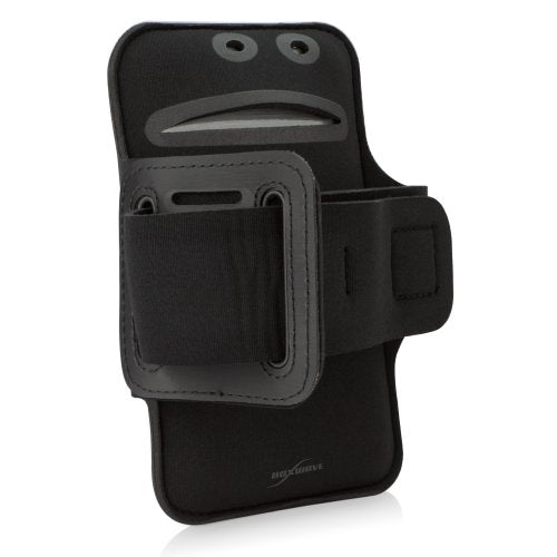 BoxWave Case Compatible with Apple iPhone SE (2020) - Sports Armband, Adjustable Armband for Workout and Running - Jet Black