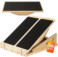 2-in-1 Wooden Balance Board and Slant Board for Adults, 15-35° Angle
