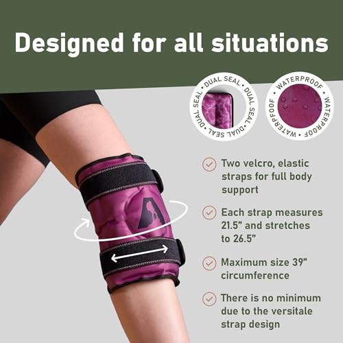 Flexible Knee Wrap Hot and Cold Gel Pack 10" x 12.5" - color: Purple