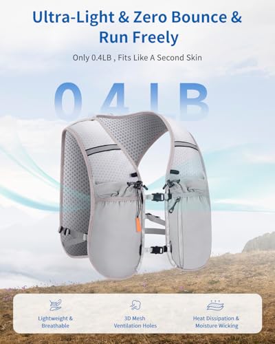 ECOHUB Running Hydration Vest Backpack, Lightweight Hydration Pack Bag Daypack for Hiking Cycling Marathon Backpack Vest for Women Men (No Bladder Included)