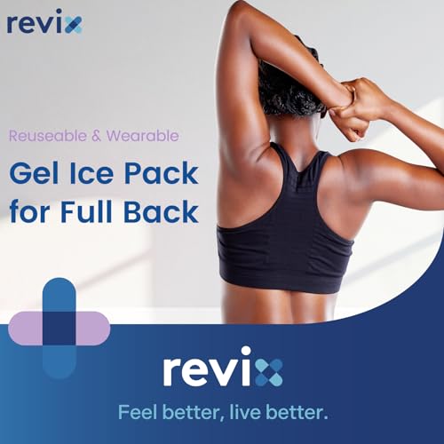 REVIX Extra-Large Back Ice Pack, Reusable Cold Packs for Full Back Relief - color: Purple