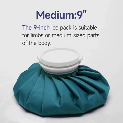2 Pcs Reusable Ice Bag, Sport Injury Ice Bag, Ice Pack for Injuries, Clod Compress Bag, Hot & Cold Therapy, Teeth Pain Cold Pack, Headaches Cold Ice Bag, Back Fast Release Reusable Ice Bag(9 in)