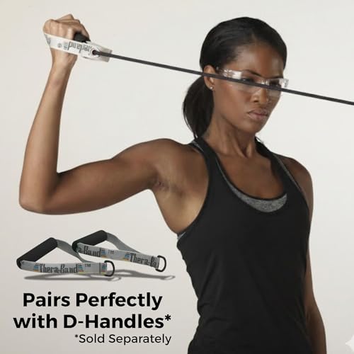 THERABAND Resistance Tubing, Physical Exercise Band, Workout, 100', Black - color: Level 5 / Special Heavy - Black, size: 100 Foot