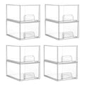 Vtopmart 8 Pack Small Clear Stackable Storage Drawers for Desk, Countertop - style: Small-8pack-Clear
