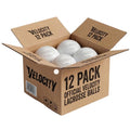 Velocity Lacrosse Balls - 1, 2, 3, 6, 12, 18, 24, 36, 60 and 120 Packs - for Practice, Official NFHS and College Approved Size - color: White, size: 12 Balls, style: Practice Ball