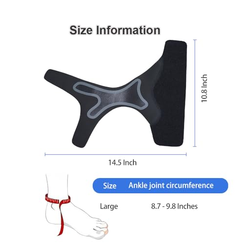 Adjustable Ankle Brace 2-Pack Large – Breathable Compression Sleeve - size: Large