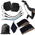 Slant Board for Calf Stretching & Squat Wedge + Ankle Resistance Bands – Glute & Leg Workout Equipment for Women – Booty Trainer Kit with Blocks, Bands & Towels – At Home Gym Set