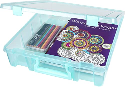 ArtBin Super Satchel 1-Compartment Craft Storage Box, Aqua - color: Aqua