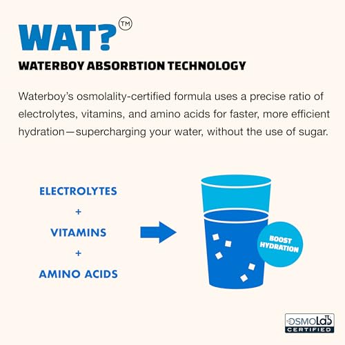 WaterBoy Daily Hydration, Sugar Free Electrolytes (Watermelon (15ct))