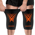 Extended Leg Knee Ice Pack Wrap Sleeve for Knees Injuries Reusable 2 Pack - color: Black-2pack
