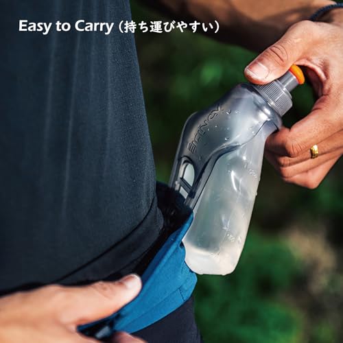 TRIWONDER Running Water Bottle Handheld Plastic Flask Hydration Vest Packs Waist Belt Replacement for Runners Marathon Cycling Hiking - color: 02 Water Bottle with Clip - 250ml/8.5oz - 1 Pack