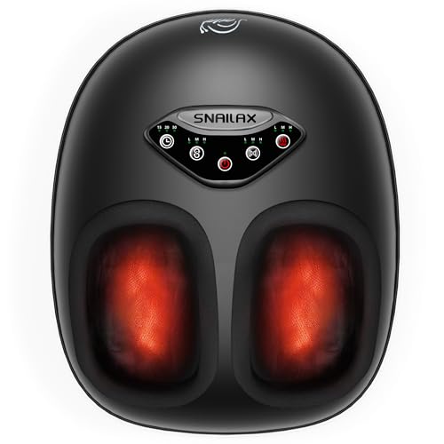 Snailax Shiatsu Foot Massager with Heat, Compression, Rolling, FSA Eligible - color: Dark Black
