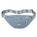 Fanny Pack Waist Pack for Women, Cross Body Bag Waist Bag for Running Sports Travel - color: F Grey-Blue