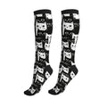 Tie Dye Compression Socks Knee High Support Socks For Women Men Running Athletic Hiking - color: Cat