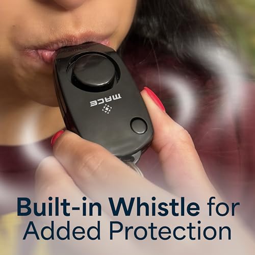 Mace Personal Safety Alarm - Loud 130db Siren, Built in Emergency Whistle, Easy On/Off Push Button Activation, Batteries Included, Personal Alarm for Women & Men - Black - color: Black (Alarm Only)