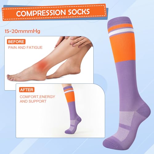 Compression Socks for Women Men - color: Color Blocking