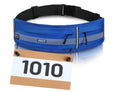 MIER Running Belt for Women & Men, Fanny Pack with Marathon Bib Clip, Navy - color: Navy