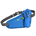 Running Waist Pack with Water Bottle Holder, Adjustable Belt - color: Blue