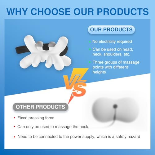 Occipital Release Tool, Release Tool for Neck for Headache Relief, Deep Nerve Release Tool with Acupressure Design Targeting Hard-to-Reach Muscles, Gift for Women & Men