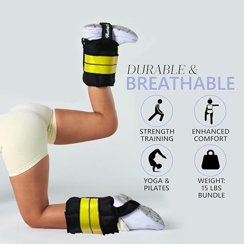 Ankle & Wrist Weights - 8/16/20/30 lbs Pair (4-15lbs - Each) - size: 15 lbs each (30 lbs pair)