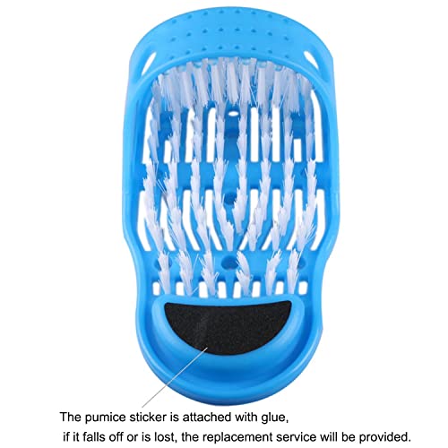Kissbuty Magic Feet Cleaner Simple Foot Scrubber Shower Spa Easy Feet Cleaning Brush Exfoliating Foot Massager Slipper for Unisex Adults, 1 Pc (Blue)