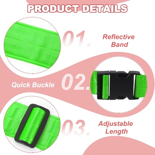 PATIKIL Reflective Belts, High Visibility Running Belt High Visibility Grow Belt Adjustable Safety Gear